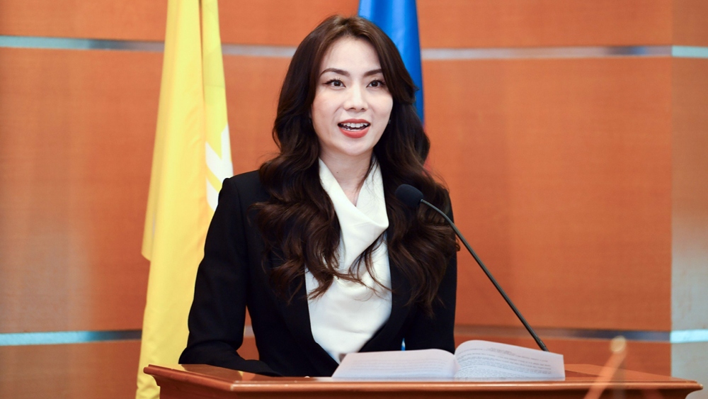 Phó Giám đốc Ngân hàng số PVcomBank – Bà Hà Thị Thu Trang phát biểu tại sự kiện