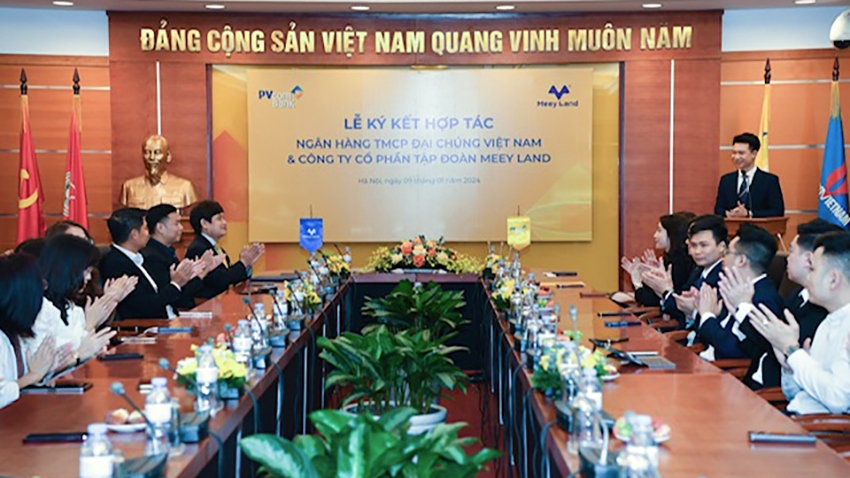 Lễ ký kết hợp tác chiến lược giữa PVcomBank và Meey Land