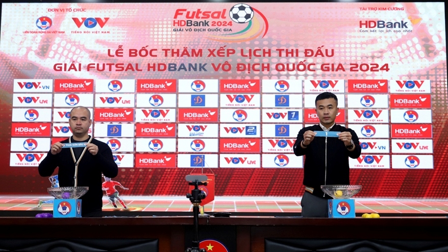 Bốc thăm Giải Futsal HDBank vô địch quốc gia 2024.