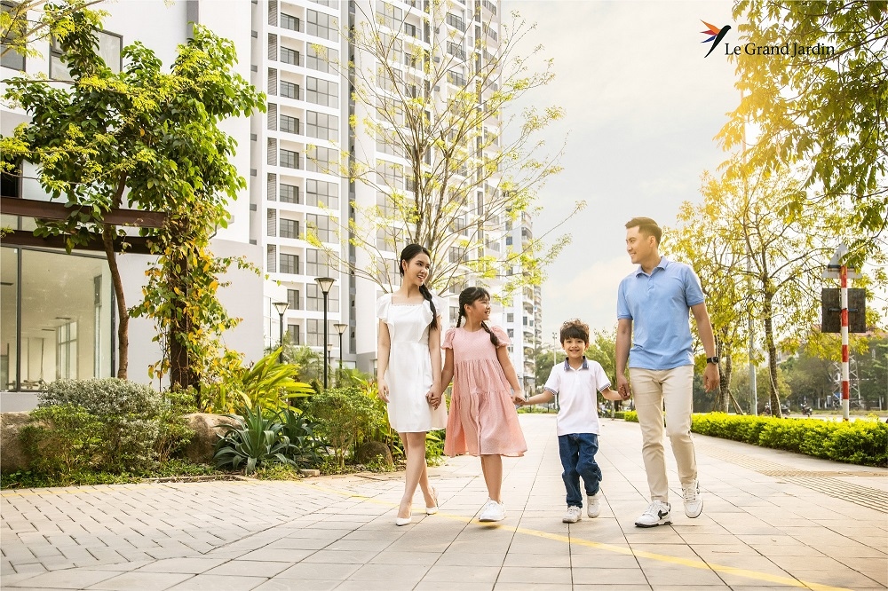 Le Grand Jardin ưu tiên các không gian xanh và tiện ích cho cộng đồng cư dân văn minh