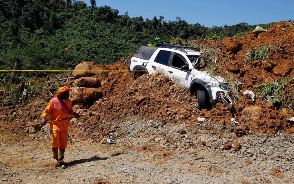 Hậu quả lở đất ở Colombia. Ảnh: AFP.