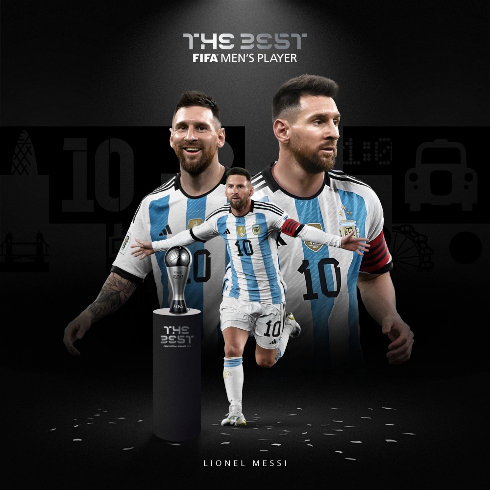Messi giành danh hiệu The Best 2023. (Ảnh: FIFA)