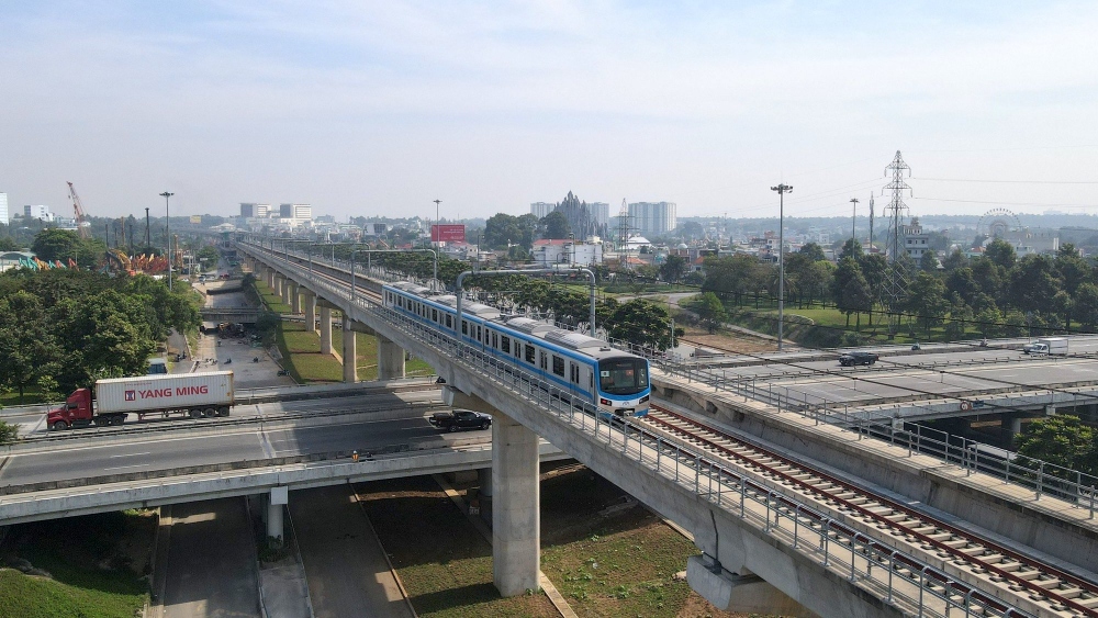 Tuyến metro số 1 dự kiến đưa vào khai thác trong năm nay (Ảnh: M.Q)