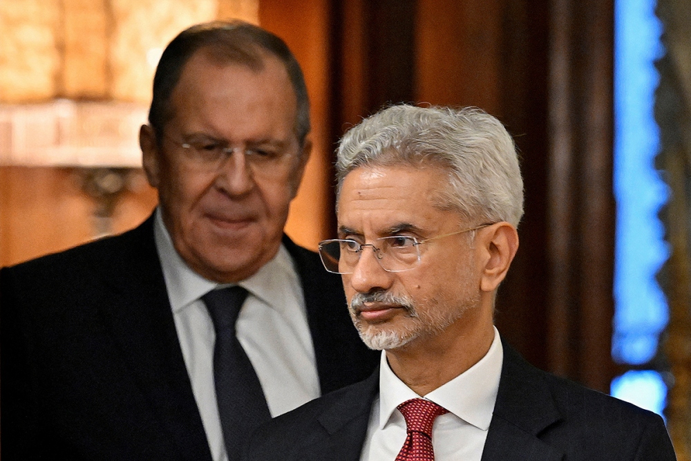 Ngoại trưởng Nga Sergei Lavrov và Ngoại trưởng Ấn Độ Subrahmanyam Jaishankar trước cuộc gặp ở Moscow, ngatỳ 27/12/2023. Ảnh: Reuters