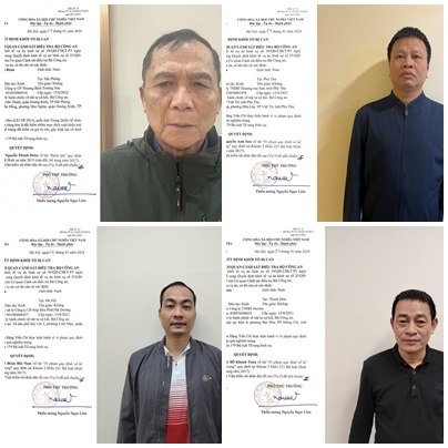 Các đối tượng của vụ án