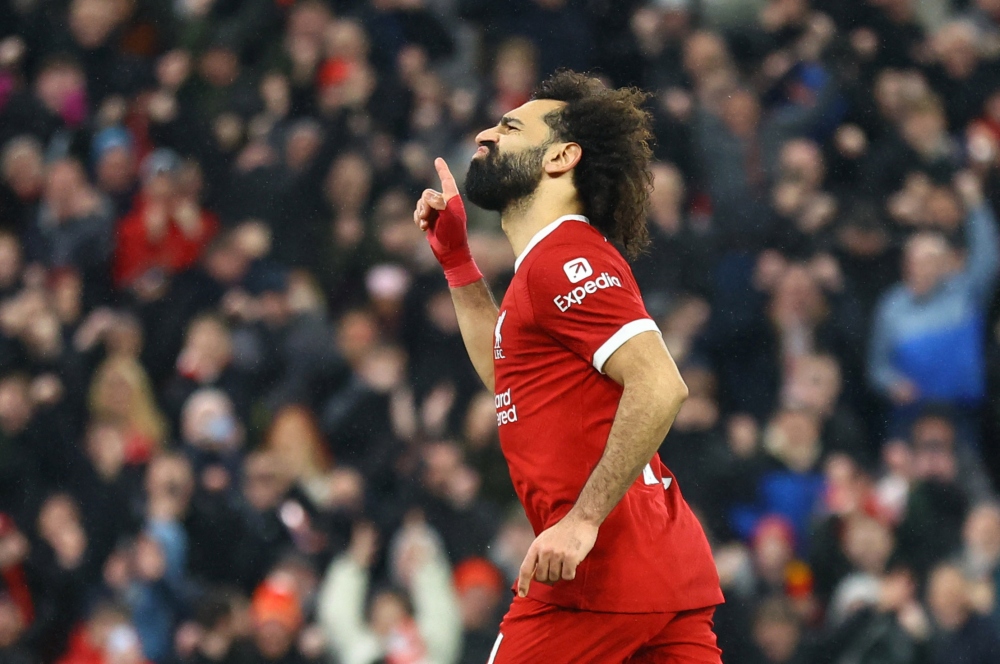 Mohamed Salah cán mốc 150 bàn thắng ở Ngoại hạng Anh cho Liverpool (Ảnh: Reuters).