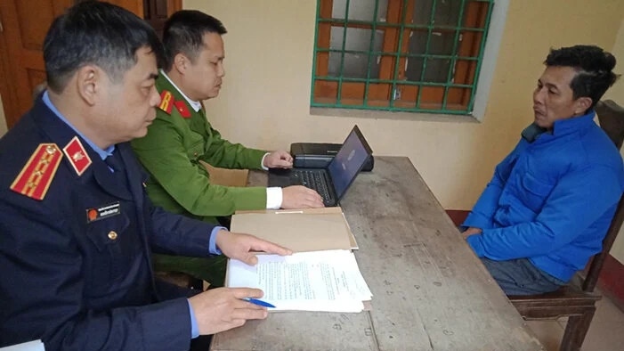 Dương Văn Nhất tại cơ quan điều tra.