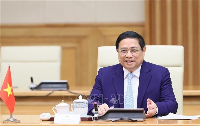 Thủ tướng Phạm Minh Chính và Tổng thống Đức nhất trí tăng cường khuyến khích doanh nghiệp Đức đầu tư vào Việt Nam (Ảnh: TTXVN)
