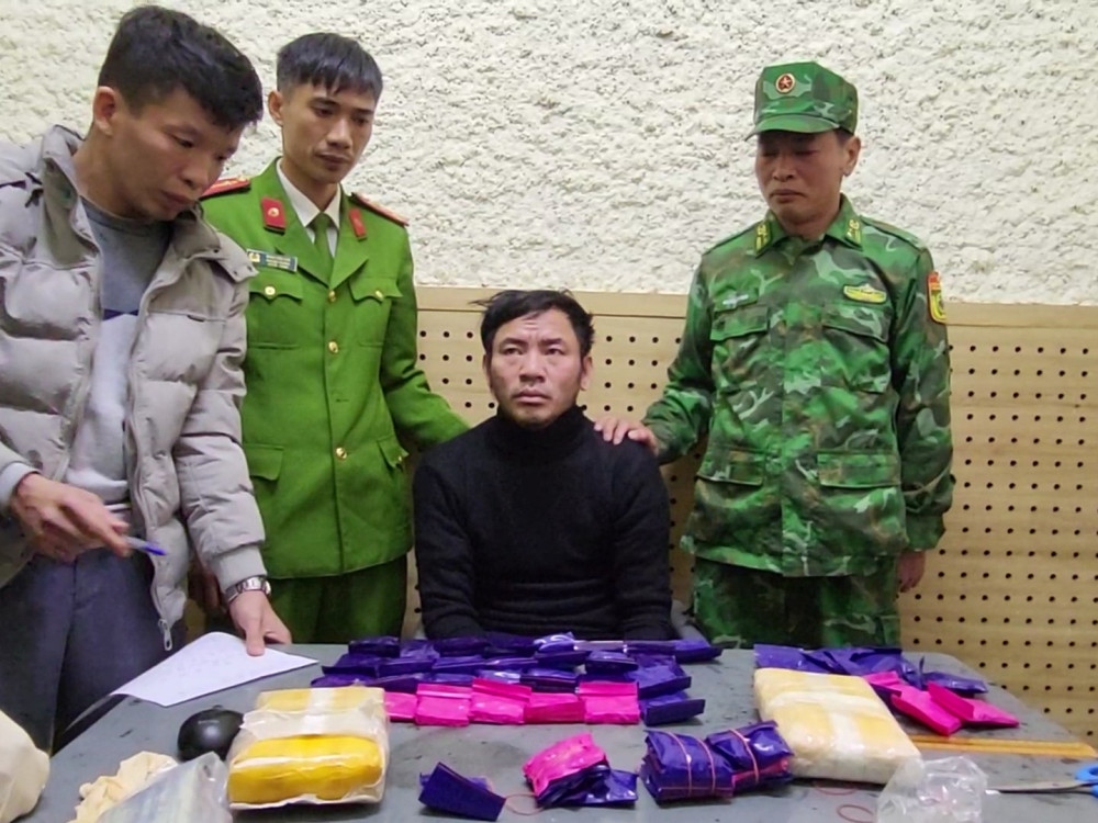 Đối tượng Sơn tại cơ quan công an
