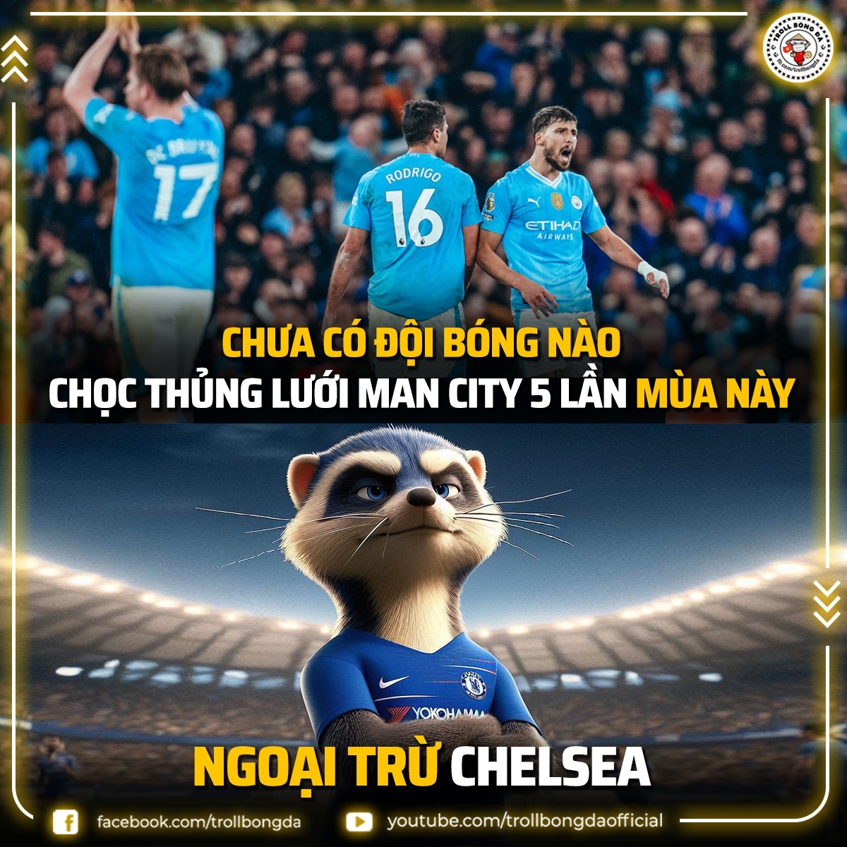Chelsea làm được điều không tưởng ở mùa giải 2023/2024. (Ảnh: Troll Bóng đá). 