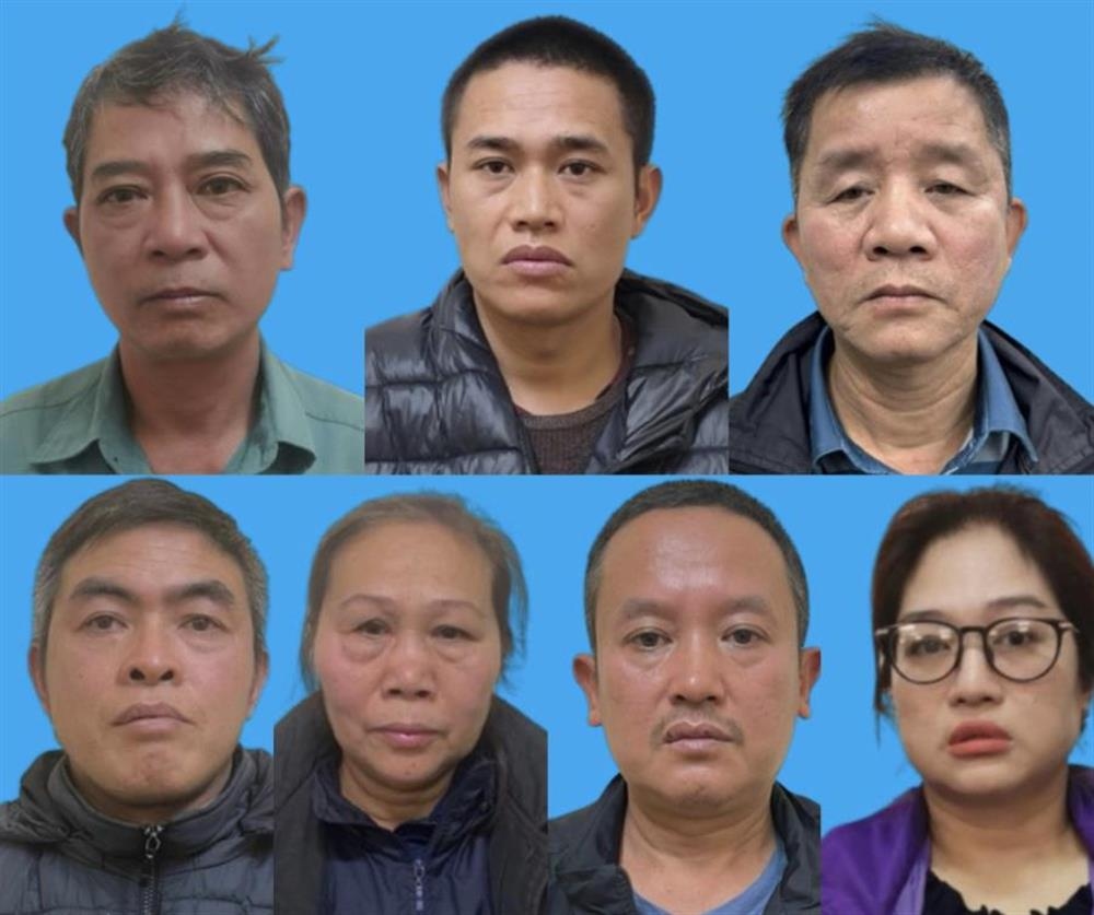 Các đối tượng bị bắt giữ