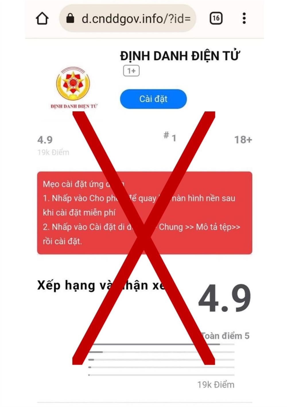 Bộ Công an cảnh báo thủ đoạn lừa đảo giả danh Cơ quan Công an hướng dẫn cài đặt VneID chiếm đoạt tài sản