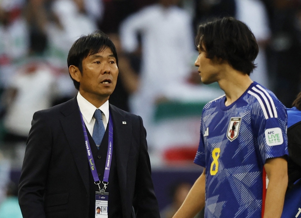 HLV Hajime Moriyasu của ĐT Nhật Bản. (Ảnh: Reuters)