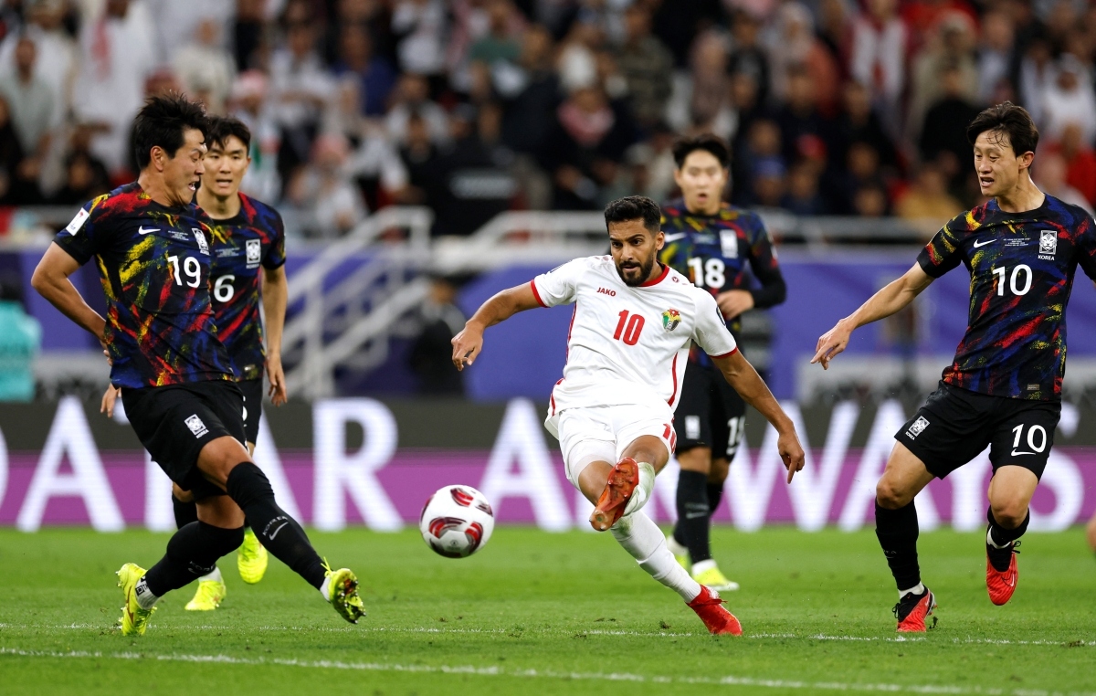Jordan xuất sắc thắng Hàn Quốc để vào chung kết Asian Cup 2023 (Ảnh: Reuters).