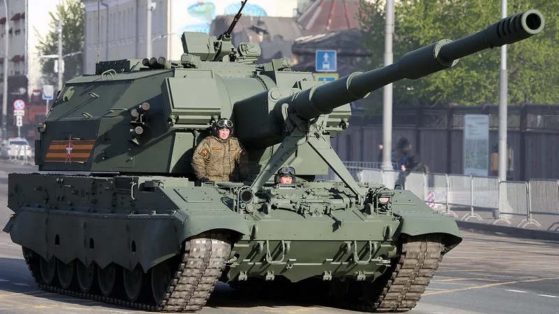 Tổ hợp pháo 2S35 Koalitsiya-SV. Ảnh: Eurasian Times