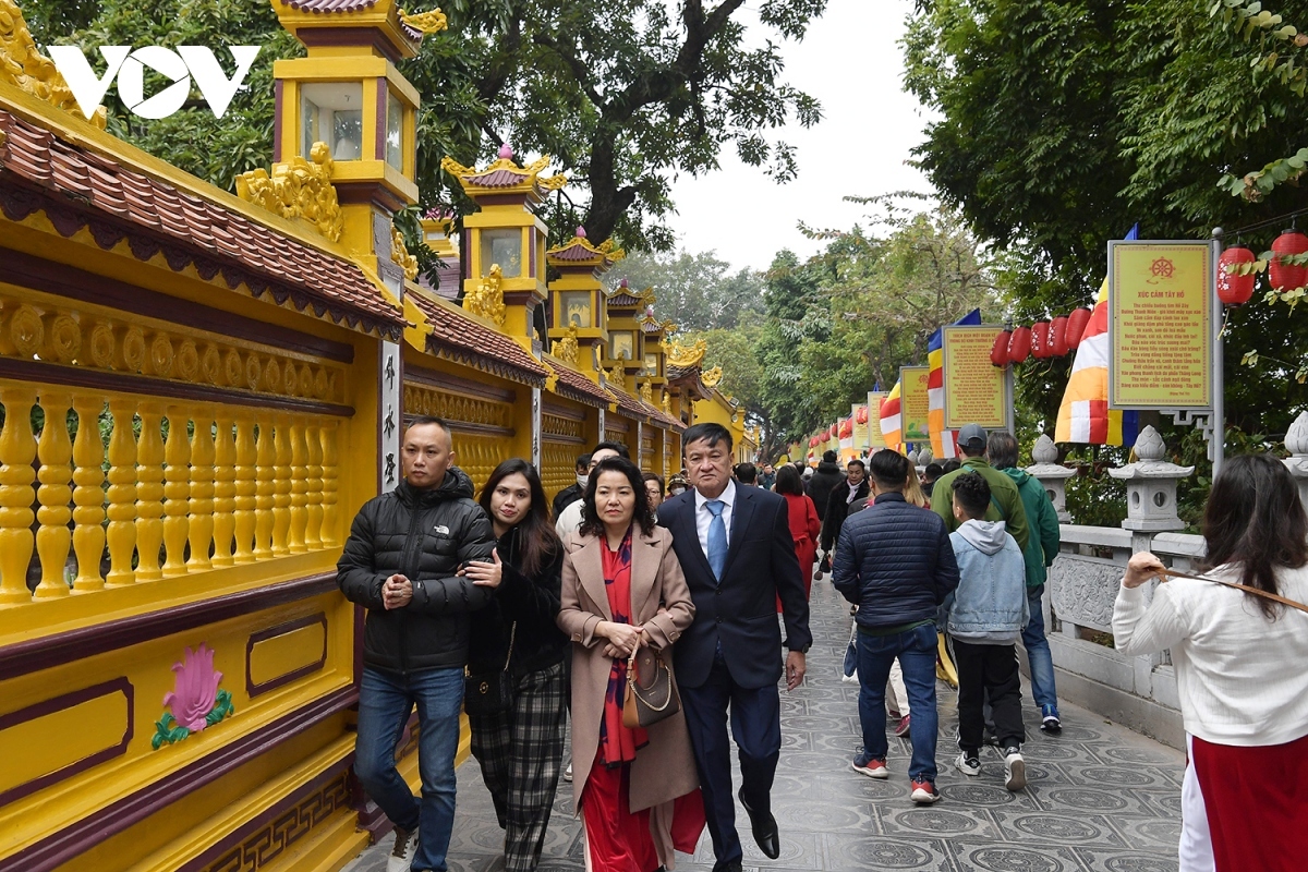 People pray for good health, prosperity and good fortune in the new year.