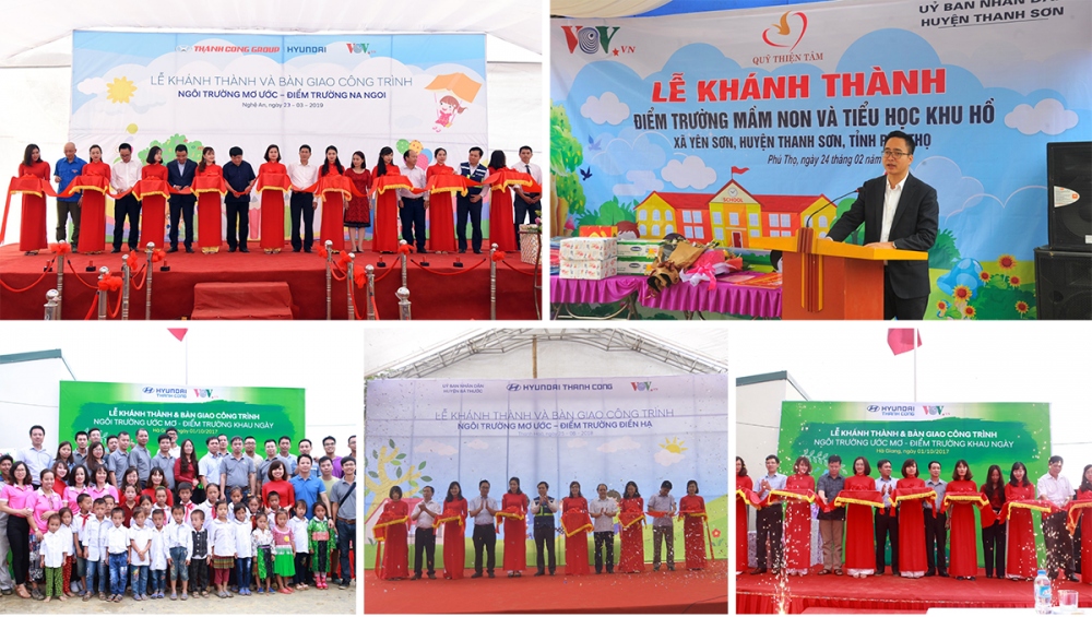 Báo Điện tử VOV phối hợp cùng các doanh nghiệp xây trường tại các khu vực khó khăn