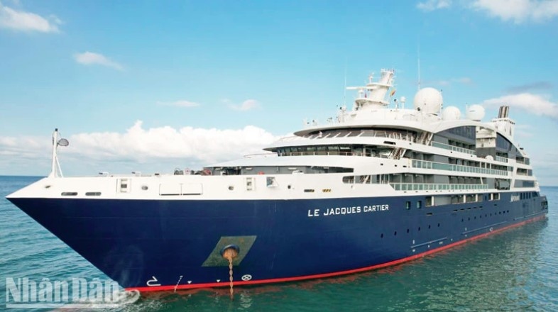 Luxury cruise ship Le Jacques Cartier (Photo: Nhan Dan)
