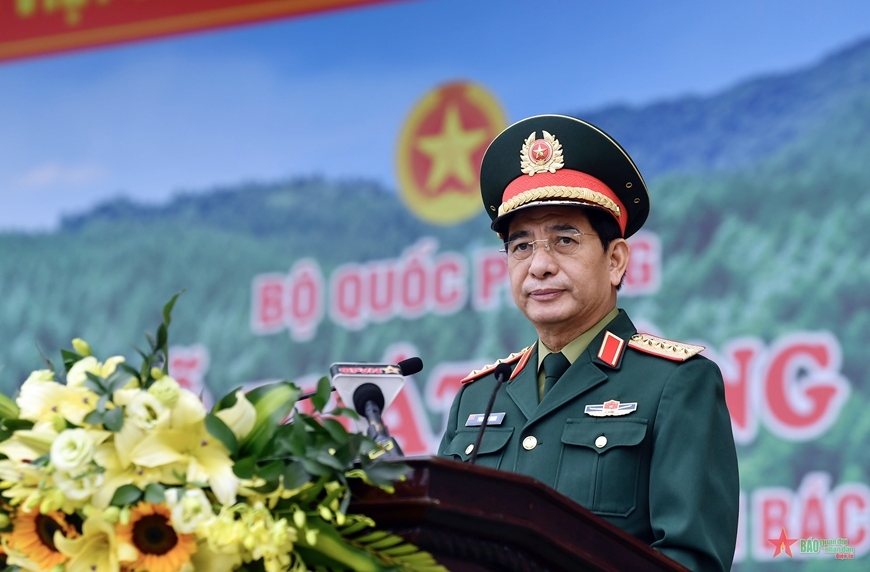 Đại tướng Phan Văn Giang phát biểu tại Lễ trồng cây