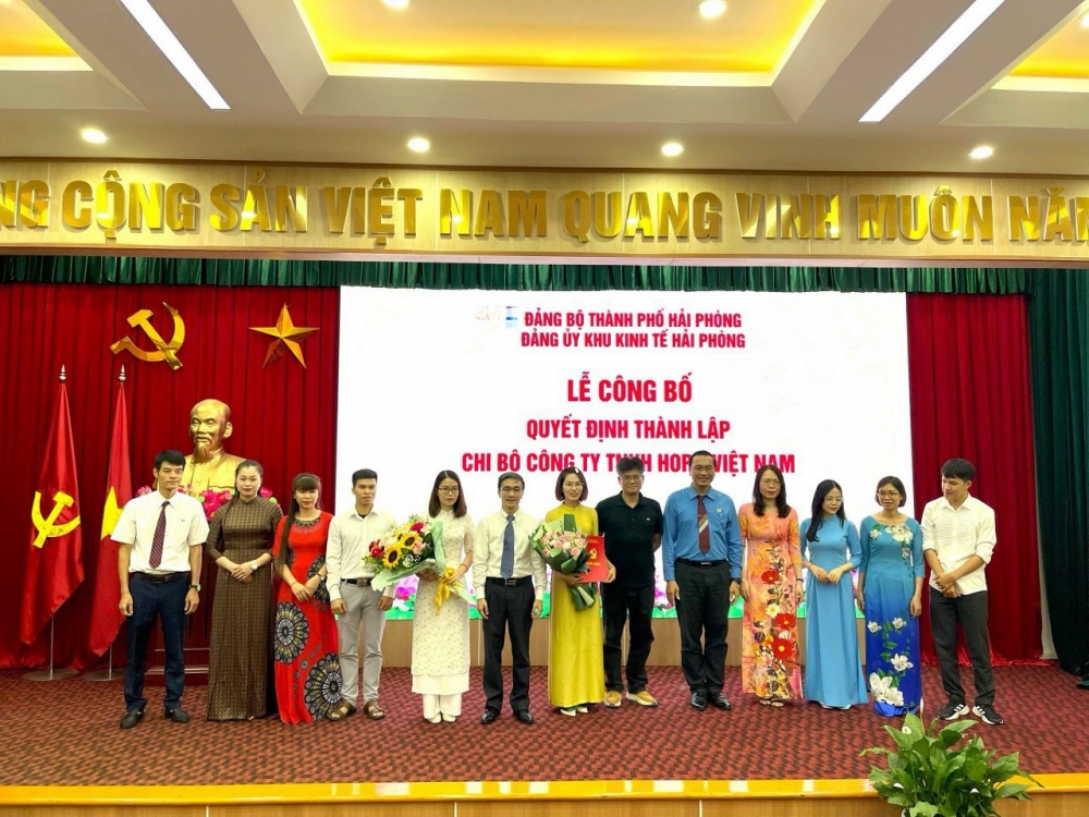 Việc thành lập của Chi bộ Công ty TNHH Horn Việt Nam vào tháng 7/2023 đã đánh dấu mốc 100% KCN tại Hải Phòng có tổ chức Đảng.