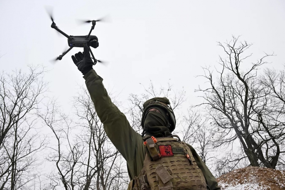 Phóng UAV quân sự.