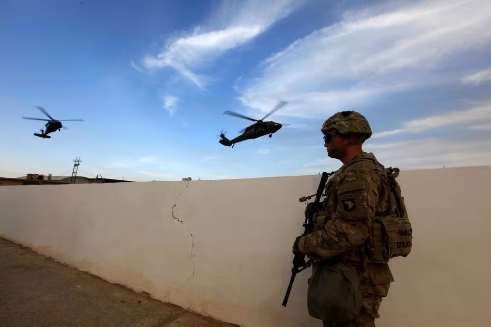 Lính Mỹ tại căn cứ quân sự Makhmour gần Mosul Iraq, năm 2016. Ảnh: Reuters