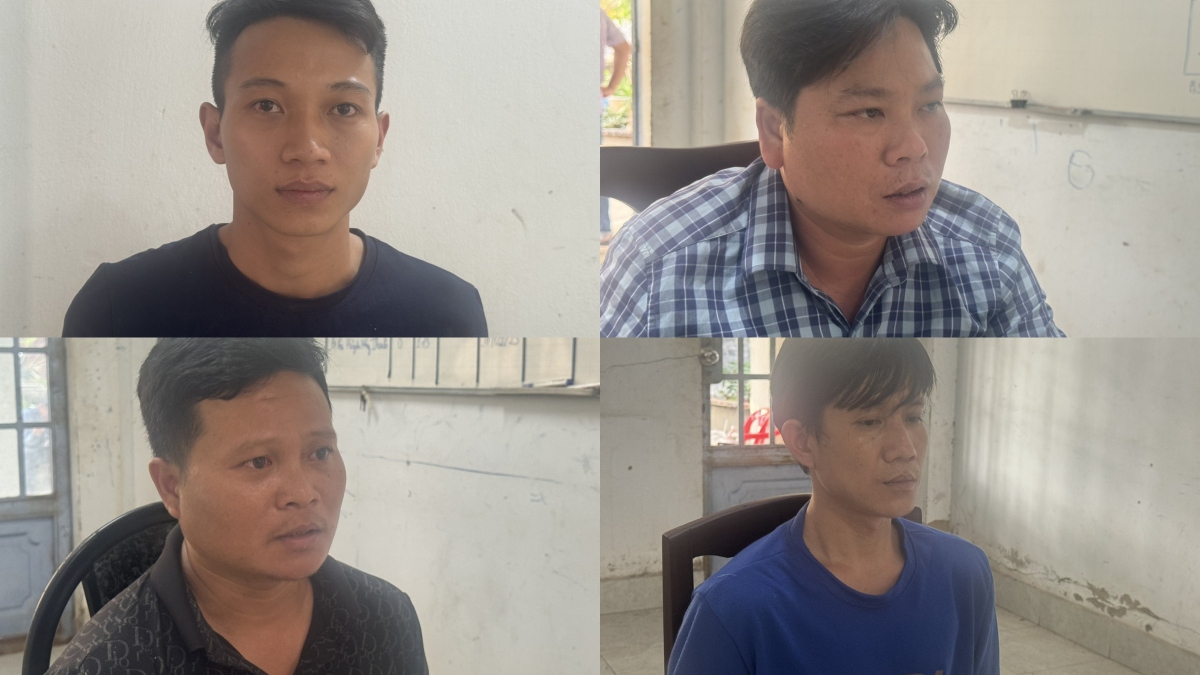 Nhóm đối tượng chuyên cướp thuốc lá lậu. Ảnh: Công an cung cấp