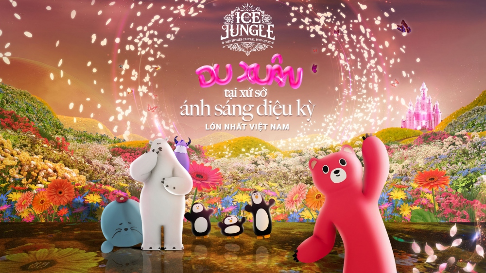 Đến “Ice cũng có Tết” để chiêm ngưỡng những show ánh sáng bừng sắc xuân (Ảnh: Ice Jungle)