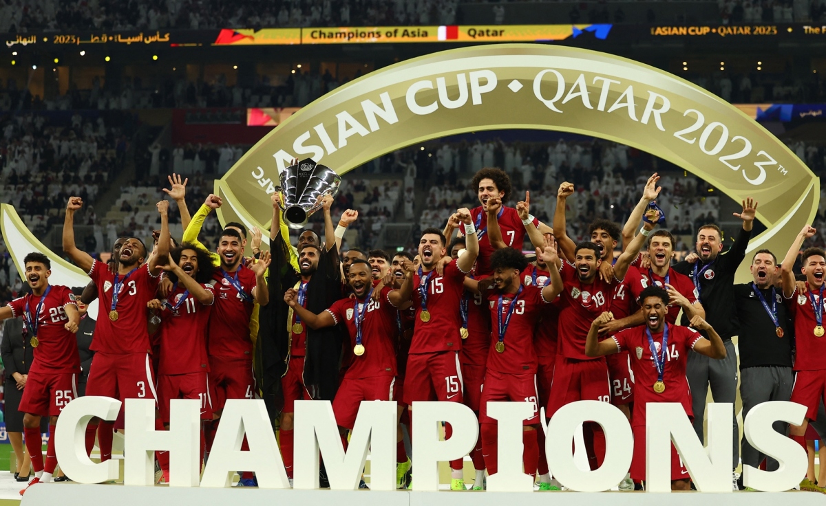Qatar vô địch Asian Cup 2023. (Ảnh: Reuters)