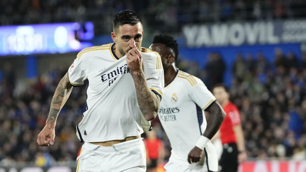 Joselu lập cú đúp giúp Real Madrid thắng Getafe 2-0. (Ảnh: Getty)