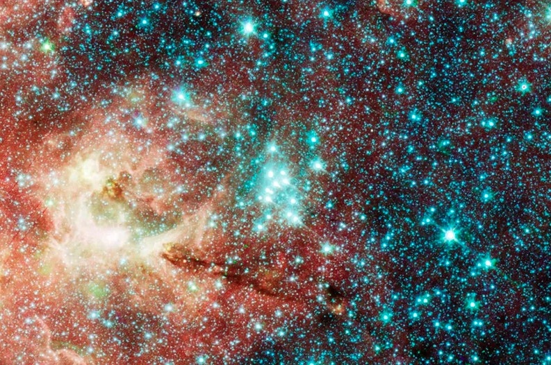 RSGC1 F01 nằm trong một cụm sao trong Dải Ngân hà của chúng ta, thuộc chòm sao Scutum. Kích thước của nó được ước tính là gấp từ 1.436 đến 1.530 lần kích thước Mặt trời. Nếu RSGC1-F02 được đặt ở trung tâm Hệ Mặt trời của chúng ta, thì bề mặt của ngôi sao này (được gọi là quang quyển) sẽ chạm tới quỹ đạo của sao Mộc.