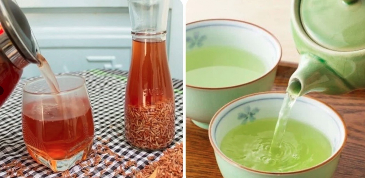 Nước gạo lứt rang và nước vối rất tốt trong việc giảm cân.