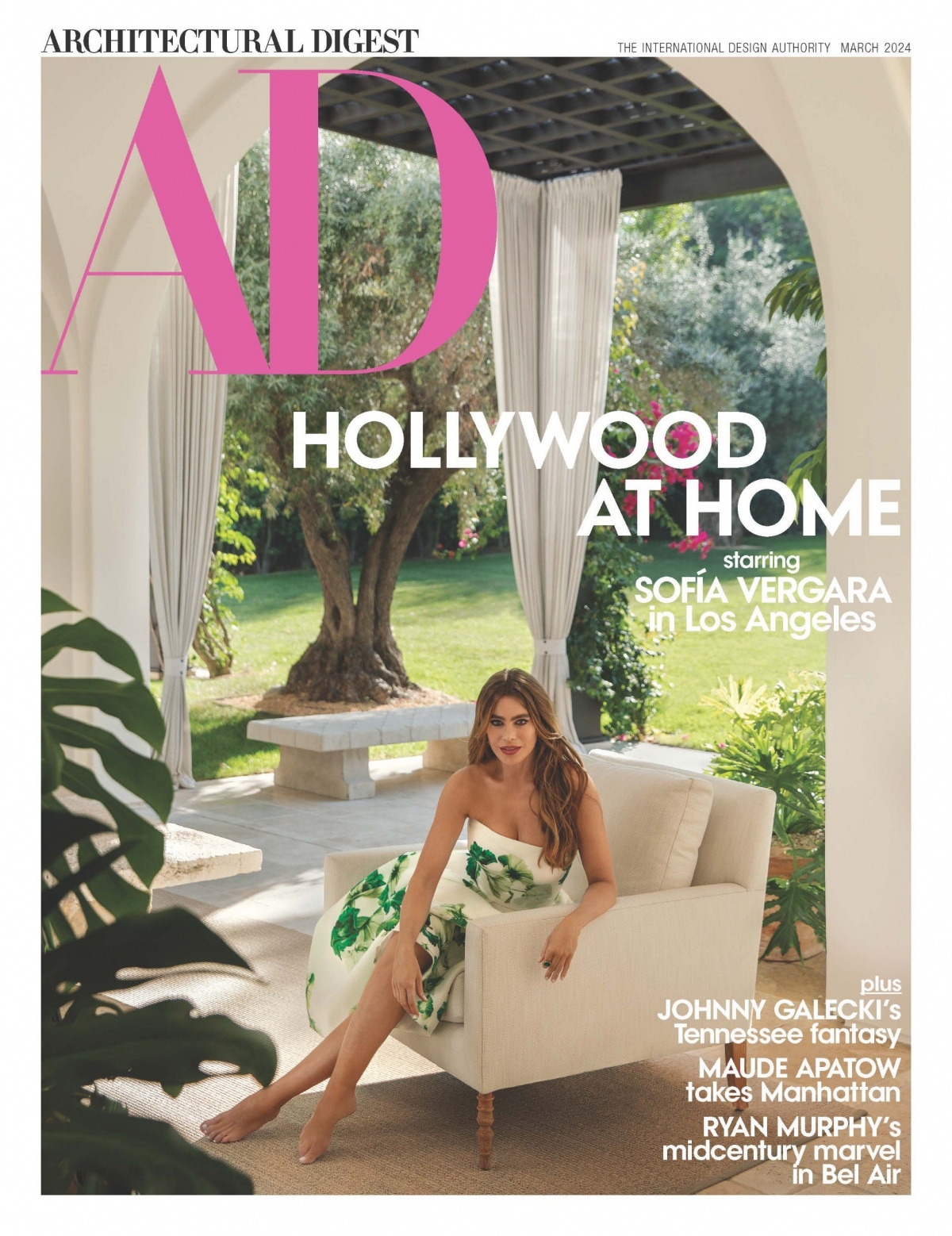 Sofía Vergara là ngôi sao trang bìa tháng 3 của tạp chí "Hollywood at Home" của Architectural Digest.