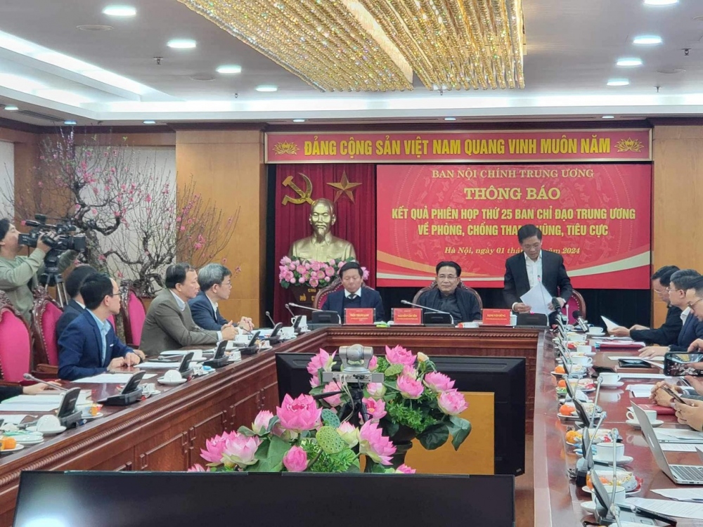 Họp báo sau phiên họp lần thứ 25 của Ban Chỉ đạo Trung ương về phòng chống tham nhũng, tiêu cực