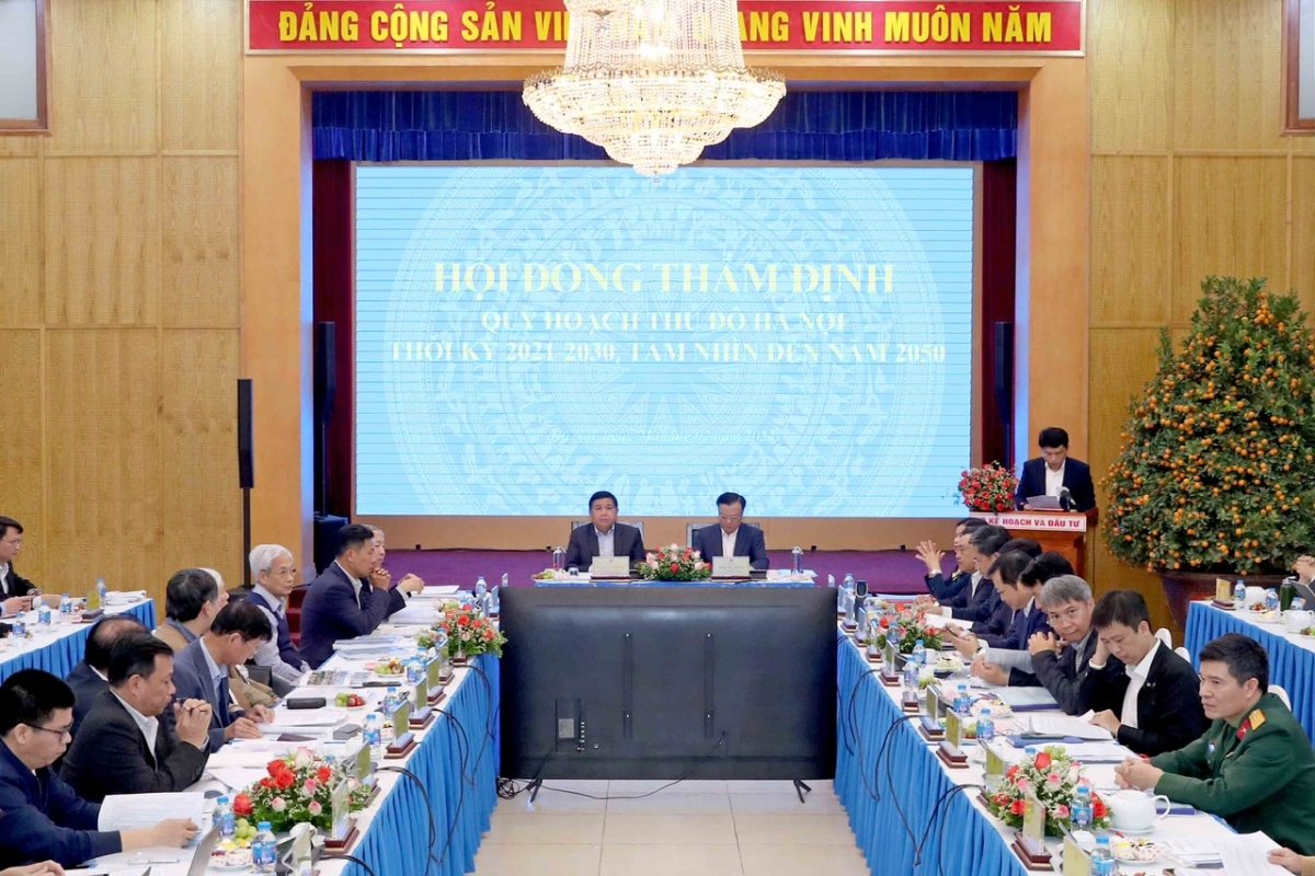Phiên họp thẩm định Quy hoạch Thủ đô Hà Nội thời kỳ 2021-2030, tầm nhìn đến năm 2050