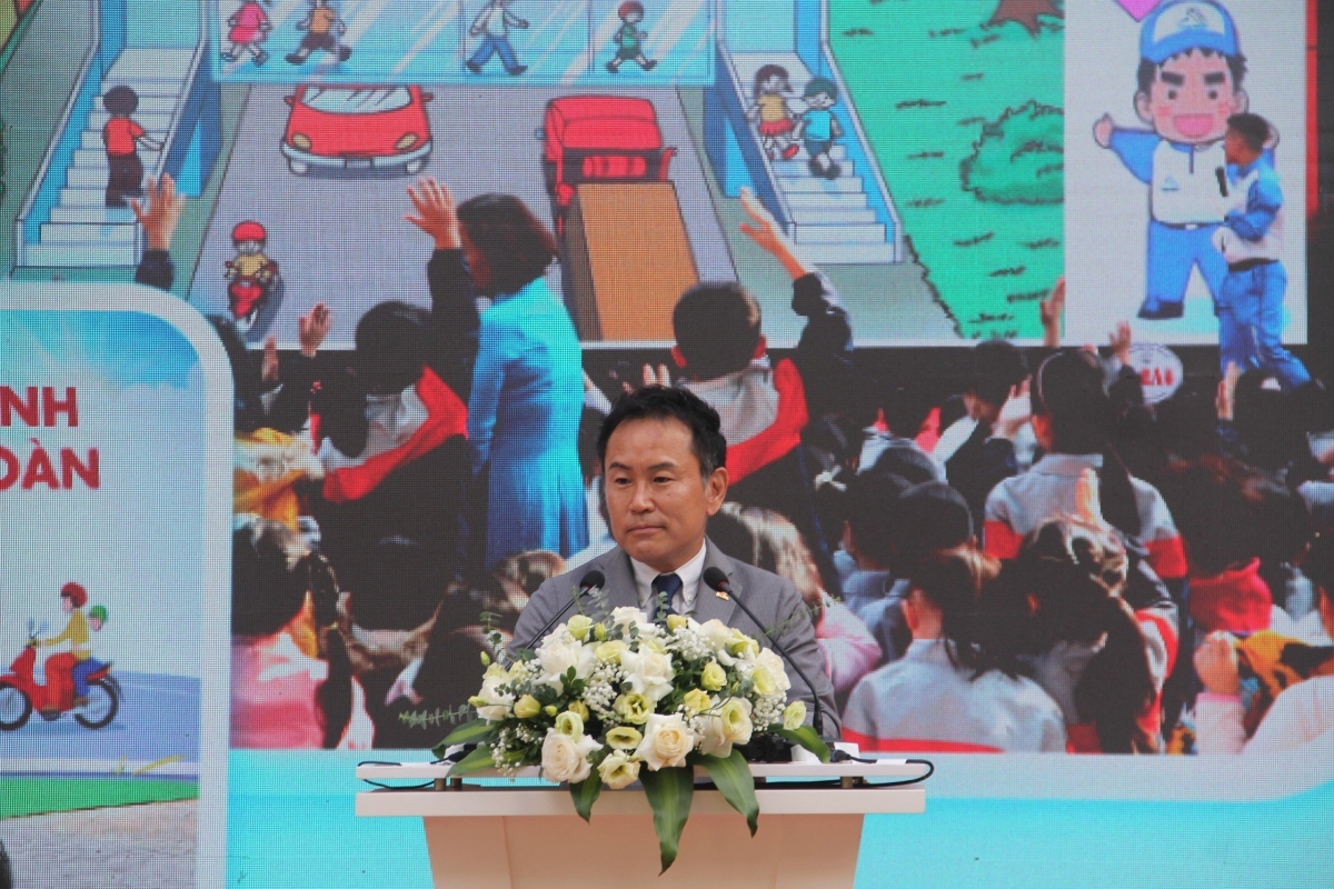 Ông Koji Sugita - Tổng Giám đốc Công ty Honda Việt Nam phát biểu tại chương trình