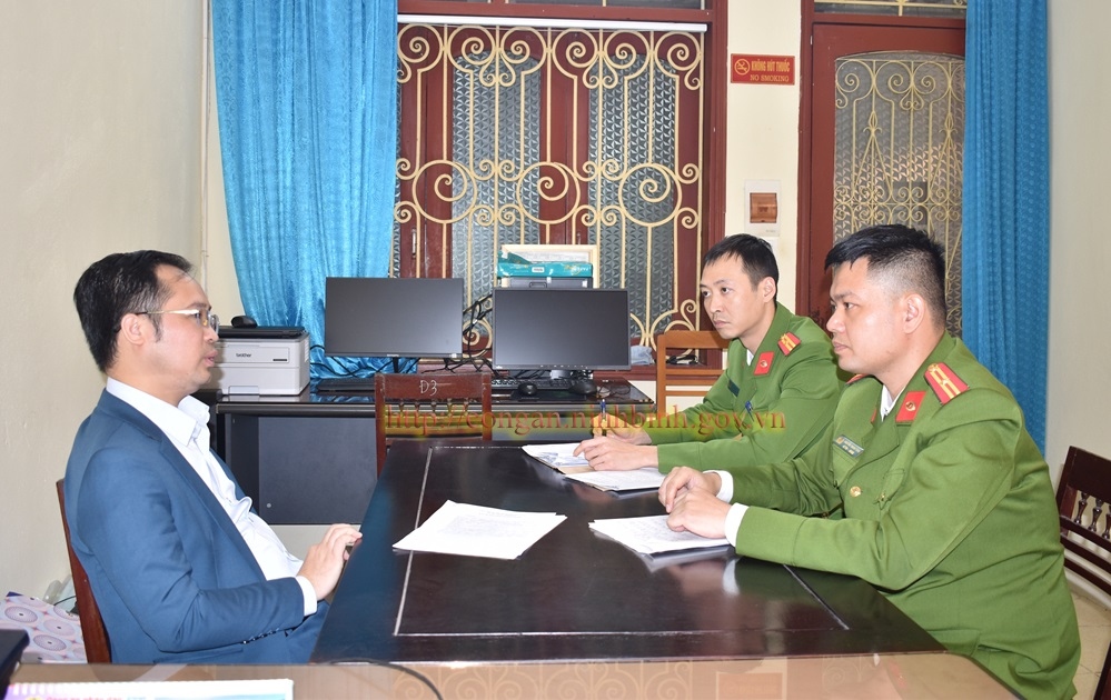 Cơ quan Cảnh sát điều tra ghi lời khai của Vũ Ngọc Tý