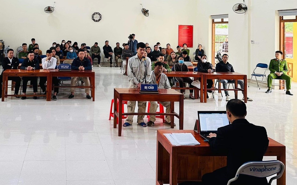 Bị cáo Ngô Văn Linh tại phiên tòa