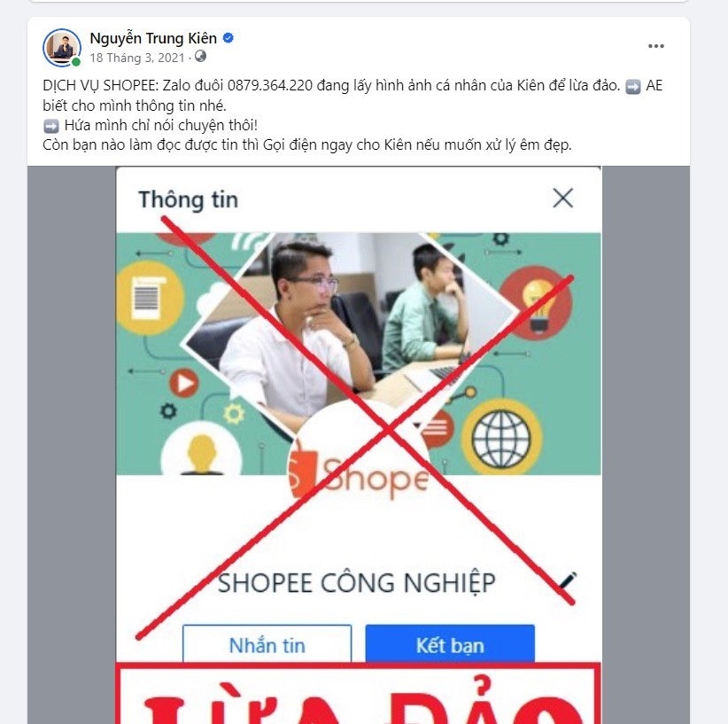 Các đối tượng lừa đảo không ngần ngại sử dụng hình ảnh, thông tin của người khác để lừa đảo