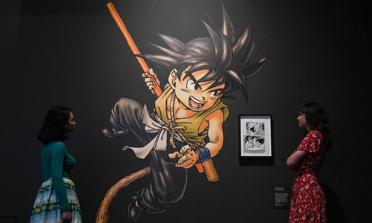 Một tác phẩm nghệ thuật từ bộ truyện tranh Dragon Ball của Akira Toriyama. Ảnh: Getty