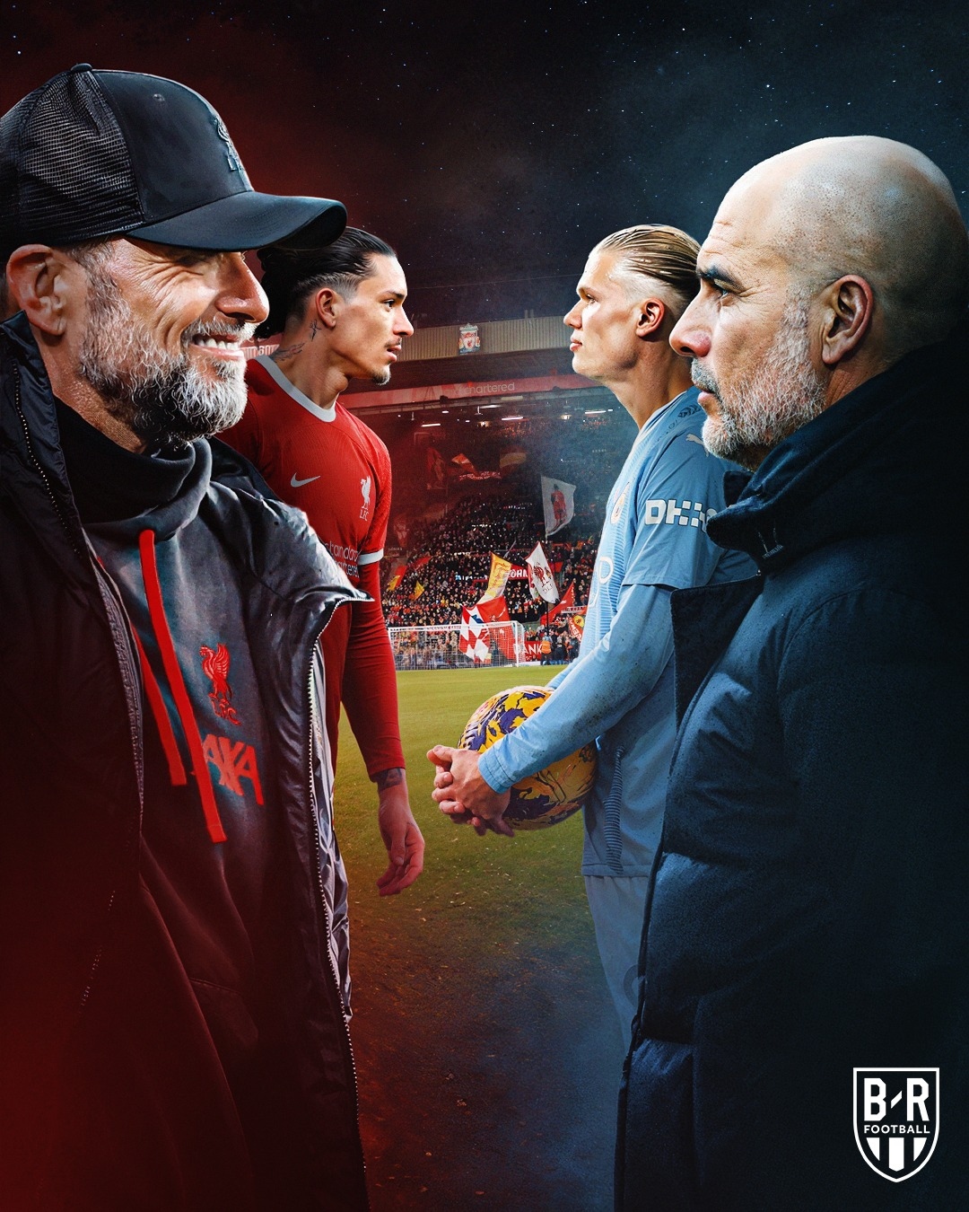 Liverpool hẹn Man City ở "chung kết" Ngoại hạng Anh. (Ảnh: Bleacher Reports)