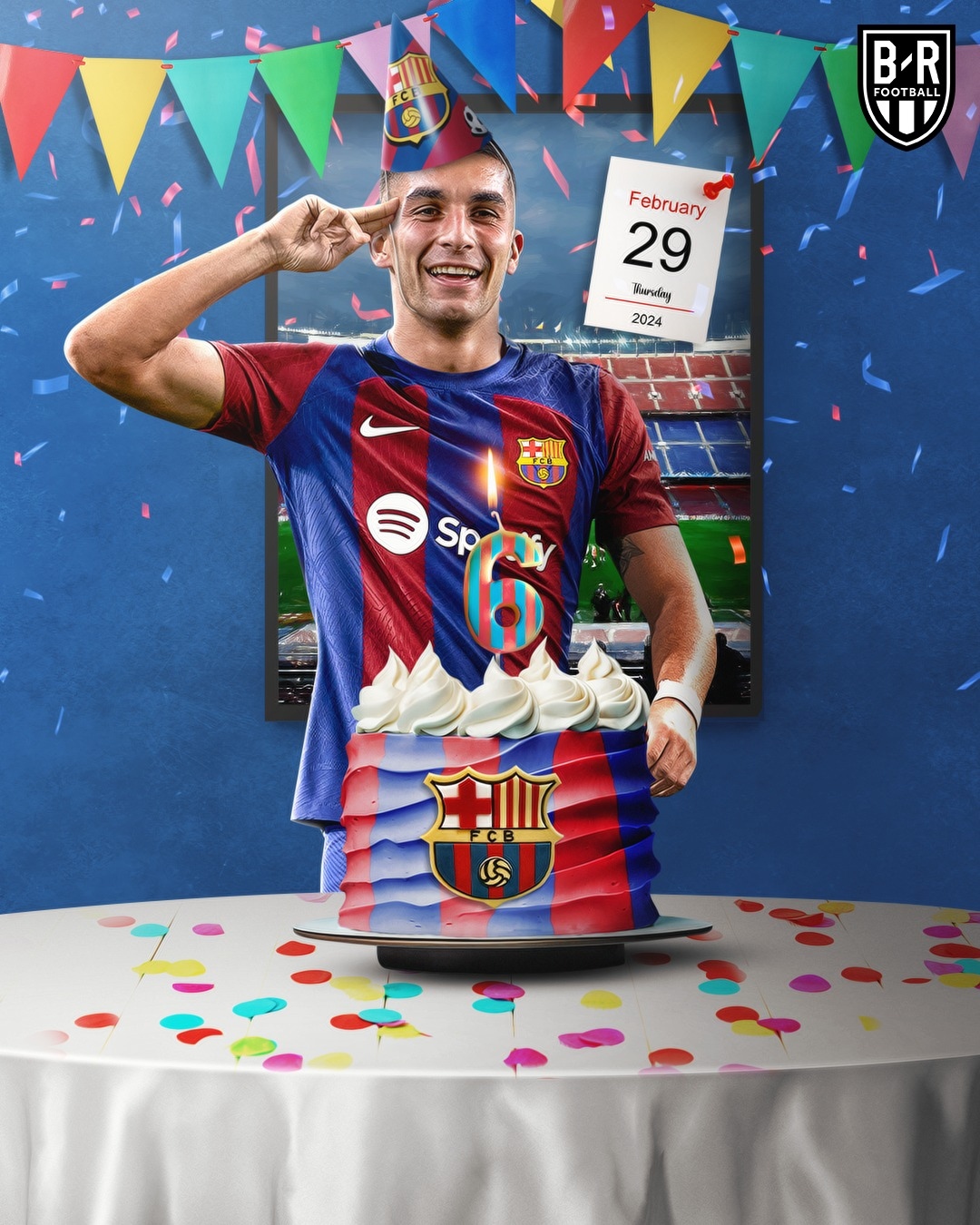 Ferran Torres đón sinh nhật ngày 29/2. (Ảnh: Bleacher Reports)