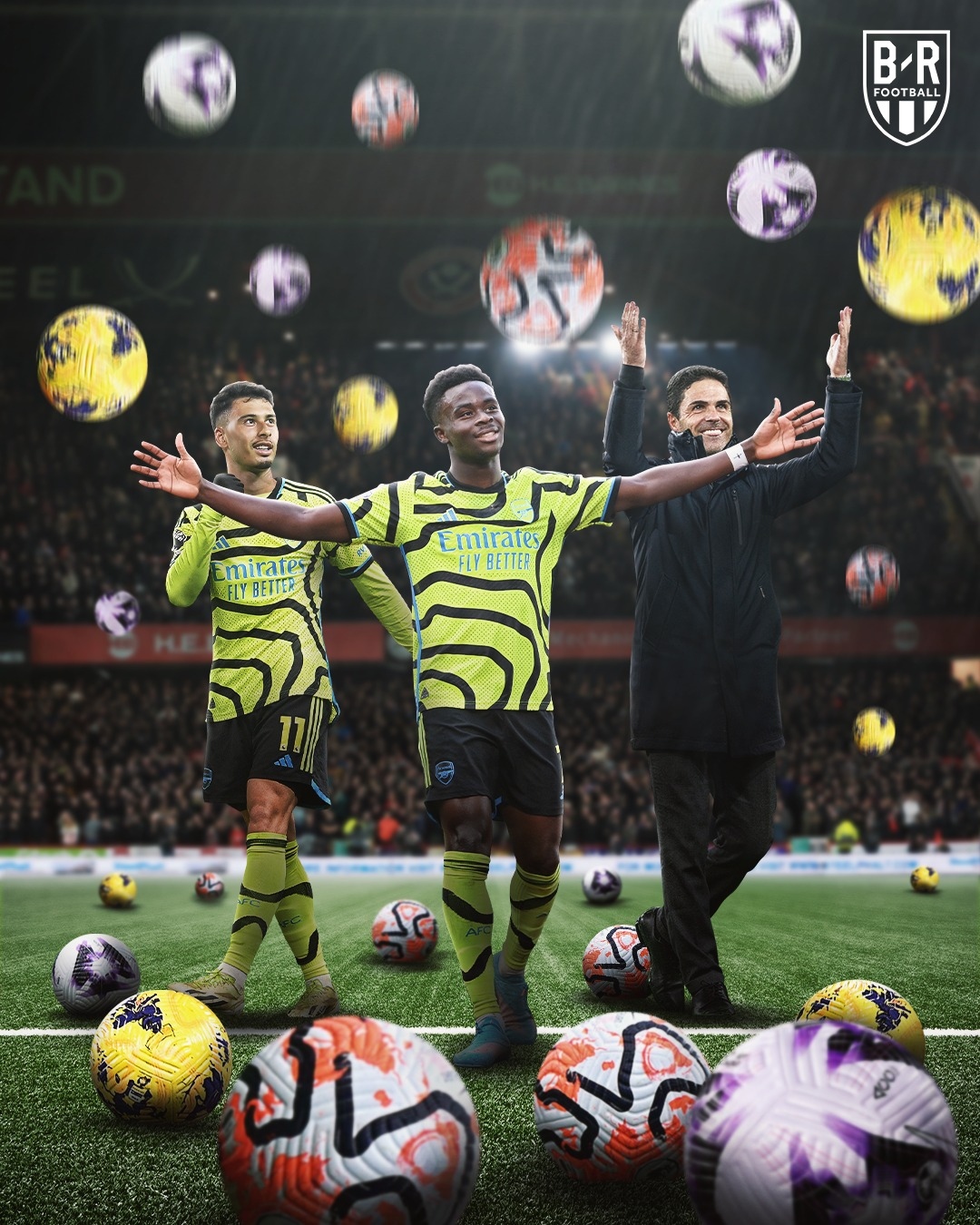 Arsenal tạo mưa bàn thắng. (Ảnh: Bleacher Reports)