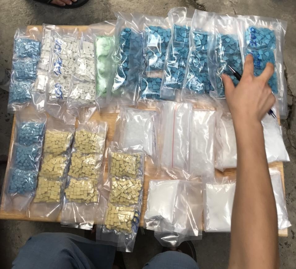 Tang vật thu giữ trên 10kg ma tuý các loại, trong đó có hơn 1kg ketamin
