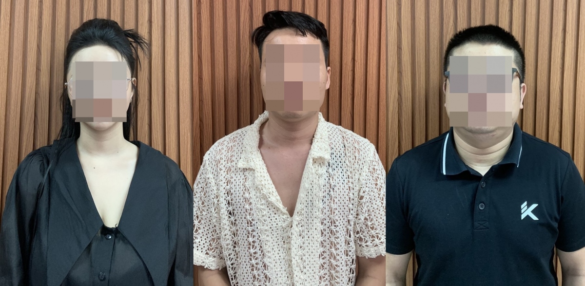 Các đối tượng bị tạm giữ.