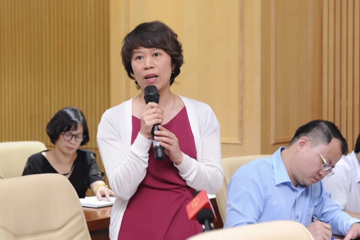 Bà Tạ Thị Lan Phương - Phó Vụ trưởng Vụ Quản lý thuế doanh nghiệp nhỏ và vừa và hộ kinh doanh, cá nhân. (Ảnh: VOV2.vn)