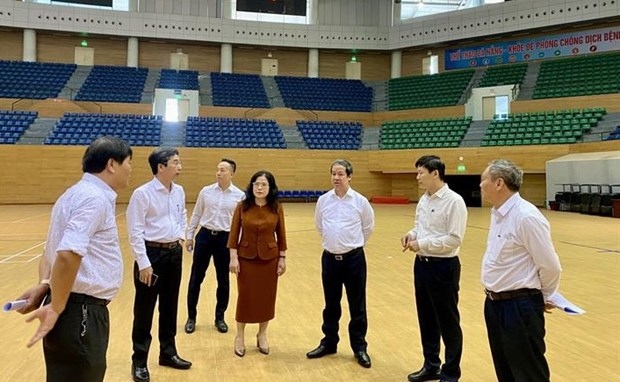 The delegation from the Ministry of Education and Training inspects the preparations for the 13th ASEAN School Games in Da Nang