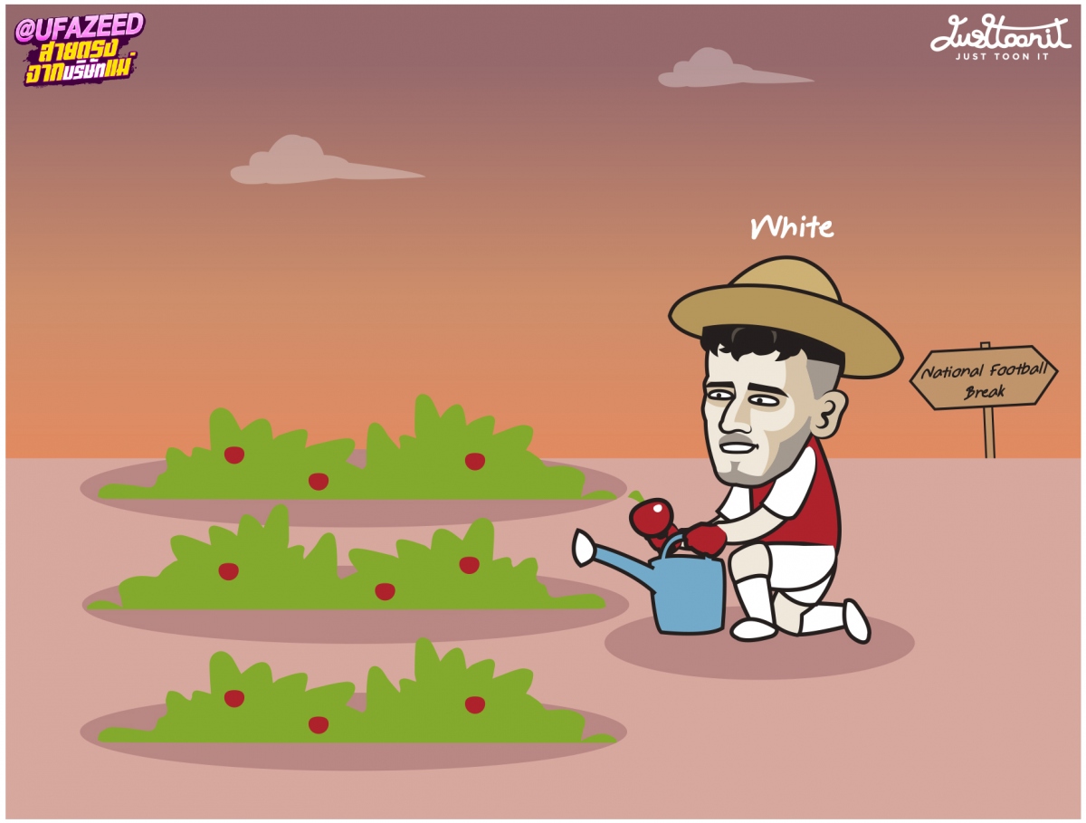 Ben White có quãng thời gian rảnh rỗi khi các ĐTQG tập trung. (Ảnh: Just Toonit). 
