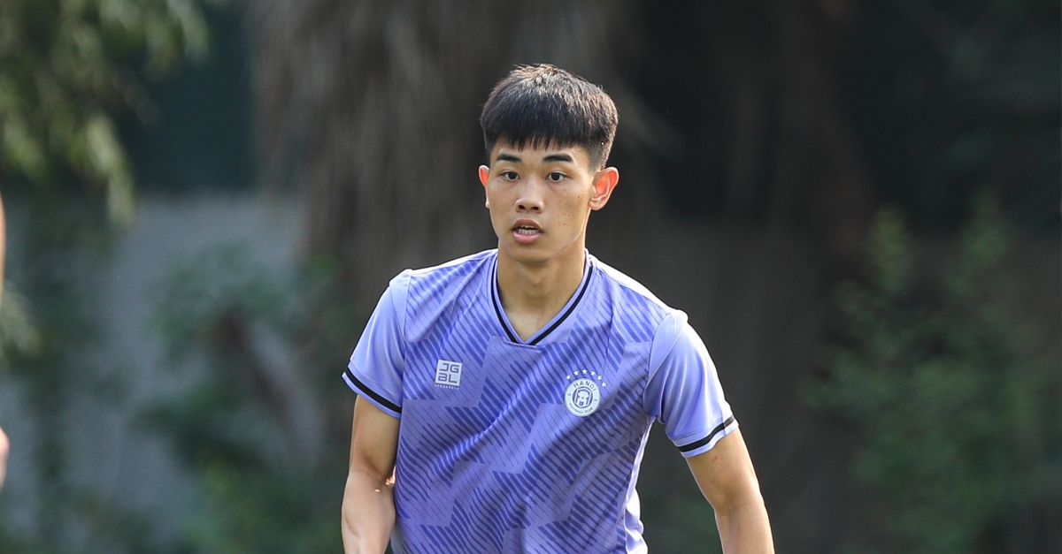Đình Bắc không thi đấu cho Hà Nội FC dù đã tập luyện cùng đội bóng này. (Ảnh: Hà Nội FC).