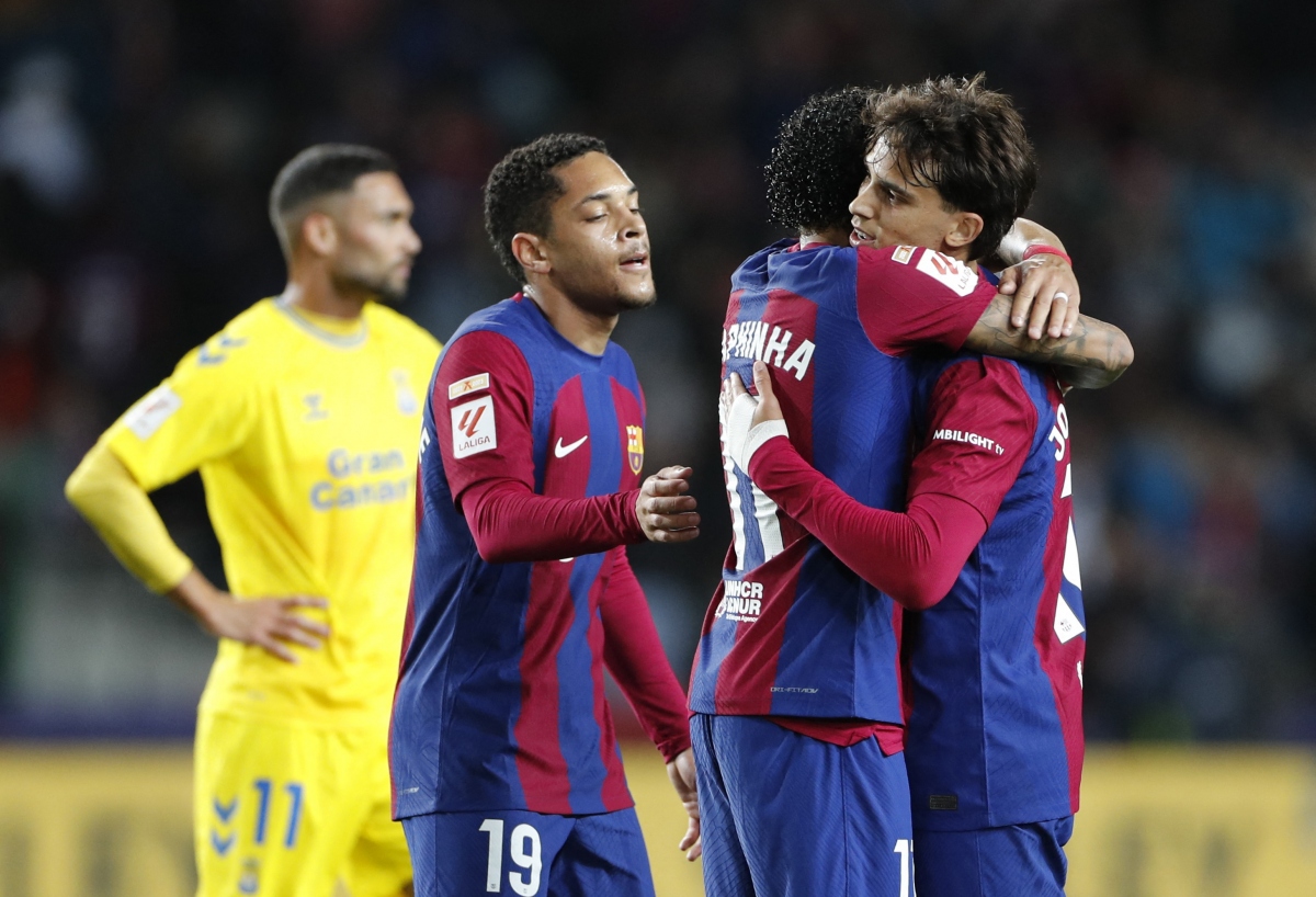Barca nhọc nhằn thắng trận 1-0 trước Las Palmas. (Ảnh: Reuters). 